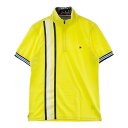 TOMMY HILFIGER GOLF トミー ヒルフィガーゴルフ ハーフジップ 半袖Tシャツ イエロー系 M 【中古】ゴルフウェア メンズ