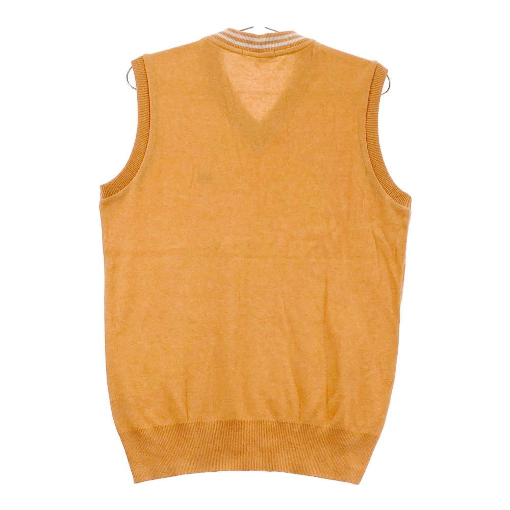 ROSASEN ロサーセン Vネック ニットベスト カモフラ 迷彩柄 オレンジ系 M 【中古】ゴルフウェア メンズ