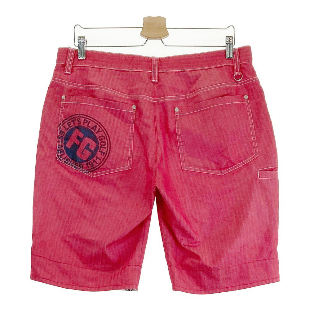 FILA GOLF フィラゴルフ ハーフ パンツ ヘリンボーン柄 レッド系 86 【中古】ゴルフウェア メンズ