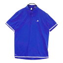 ADIDAS GOLF アディダスゴルフ 2022年モデル 半袖ポロシャツ ボタンダウン ネイビー系 S 【中古】ゴルフウェア メンズ