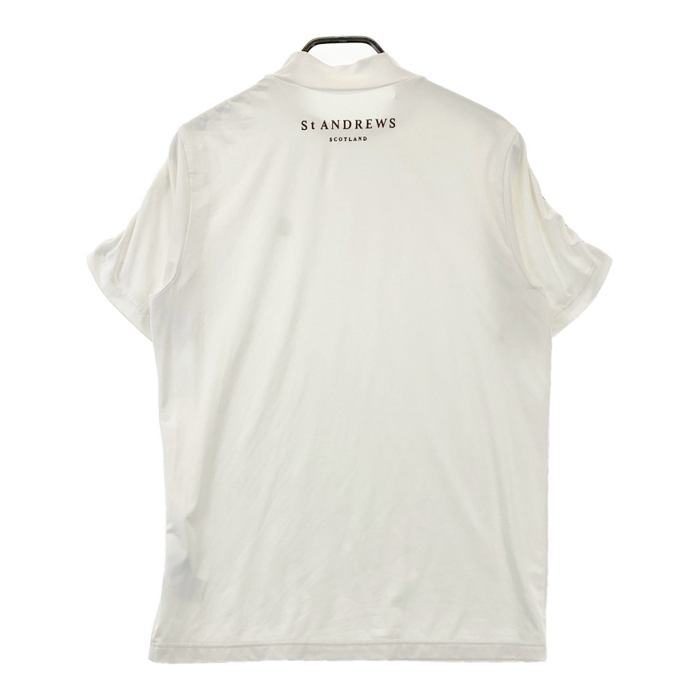 ST ANDREWS セントアンドリュース 2023年モデル ハイネック 半袖Tシャツ ホワイト系 L 【中古】ゴルフウェア メンズ