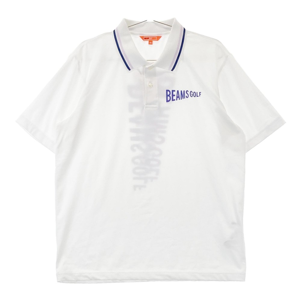 BEAMS GOLF ビームスゴルフ 2023年モデル 半袖ポロシャツ ホワイト系 M 【中古】ゴルフウェア メンズ