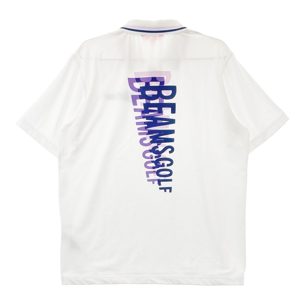 BEAMS GOLF ビームスゴルフ 2023年モデル 半袖ポロシャツ ホワイト系 M 【中古】ゴルフウェア メンズ