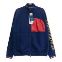 TOMMY HILFIGER GOLF トミー ヒルフィガーゴルフ スウェット ジップジャケット 袖刺繍 ネイビー系 LL 【中古】ゴルフウェア メンズ