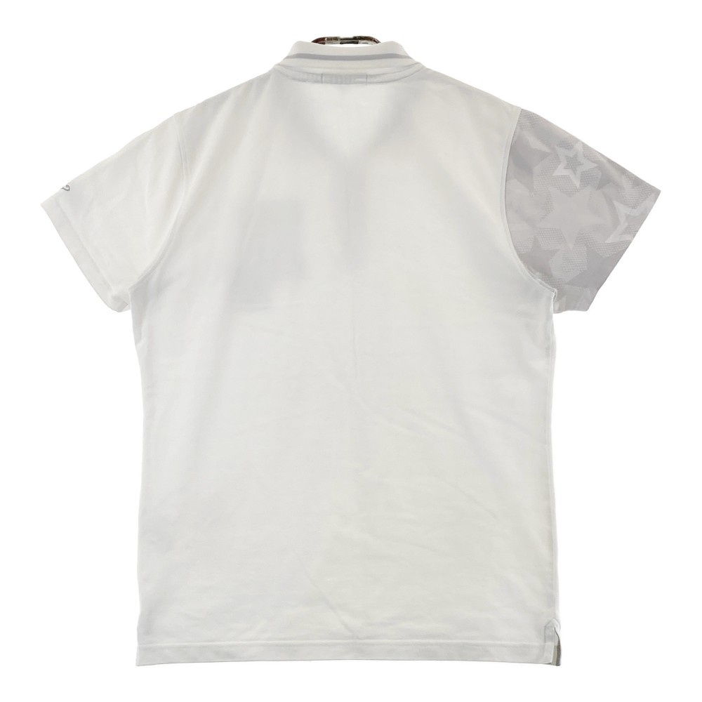 DANCE WITH DRAGON ダンスウィズドラゴン 半袖ポロシャツ ドラゴン刺繍 ホワイト系 3 【中古】ゴルフウェア メンズ