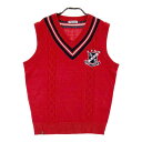 FILA GOLF フィラゴルフ ニットベスト レッド系 M 【中古】ゴルフウェア メンズ
