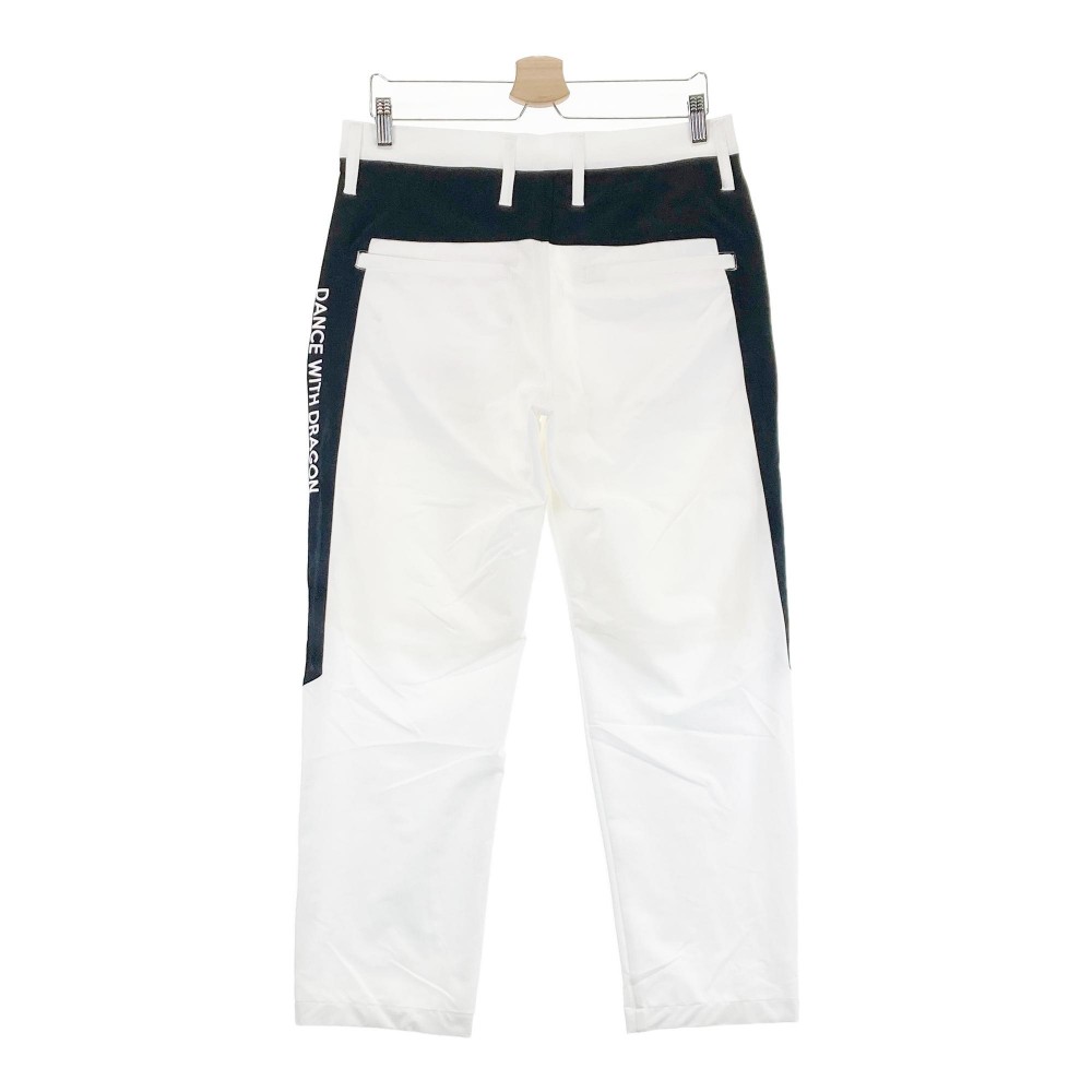 DANCE WITH DRAGON ダンスウィズドラゴン ロングパンツ ドラゴン刺繍 ホワイト系 2 【中古】ゴルフウェア メンズ