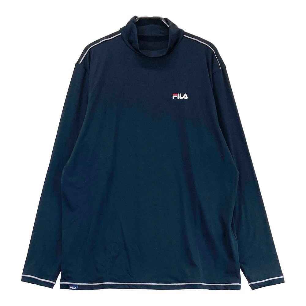 FILA GOLF フィラゴルフ ハイネック 長袖 インナーTシャツ ネイビー系 LL 【中古】ゴルフウェア メンズ
