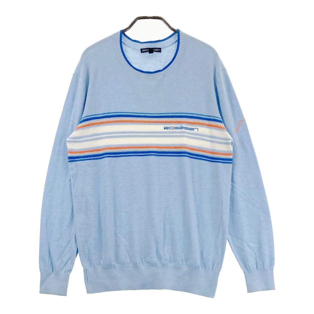 ROSASEN ロサーセン ニットセーター ブルー系 50 【中古】ゴルフウェア メンズ