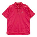ADIDAS GOLF アディダスゴルフ 半袖ポロシャツ レッド系 L 【中古】ゴルフウェア メンズ