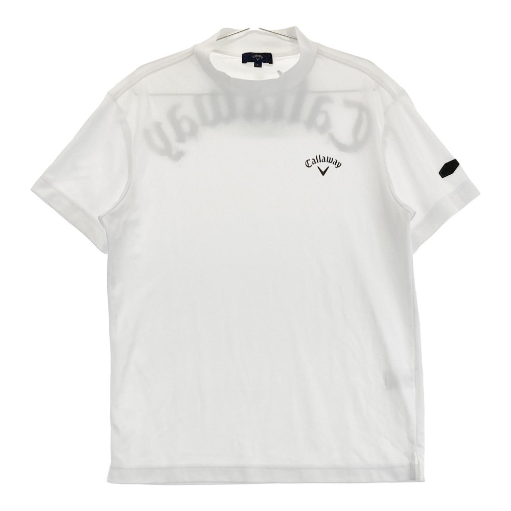CALLAWAY キャロウェイ 2024年 半袖ハイネックTシャツ ホワイト系 L 【中古】ゴルフウェア メンズ