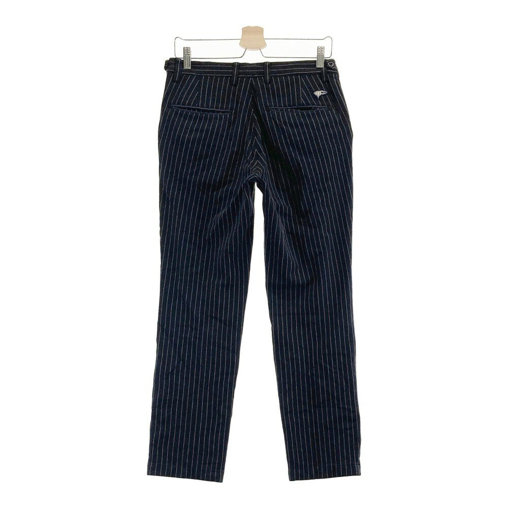 BEAMS GOLF ビームスゴルフ ストレッチパンツ ストライプ柄 ネイビー系 46 【中古】ゴルフウェア メンズ