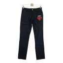 DANCE WITH DRAGON ダンスウィズドラゴン パンツ ブラック系 1 【中古】ゴルフウェア メンズ(4)