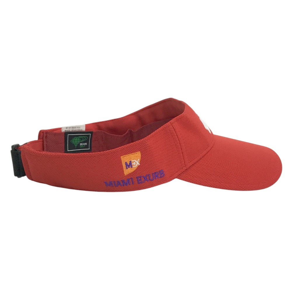 BEAMS GOLF ビームスゴルフ サンバイザー レッド系 57-59cm 【中古】ゴルフウェア