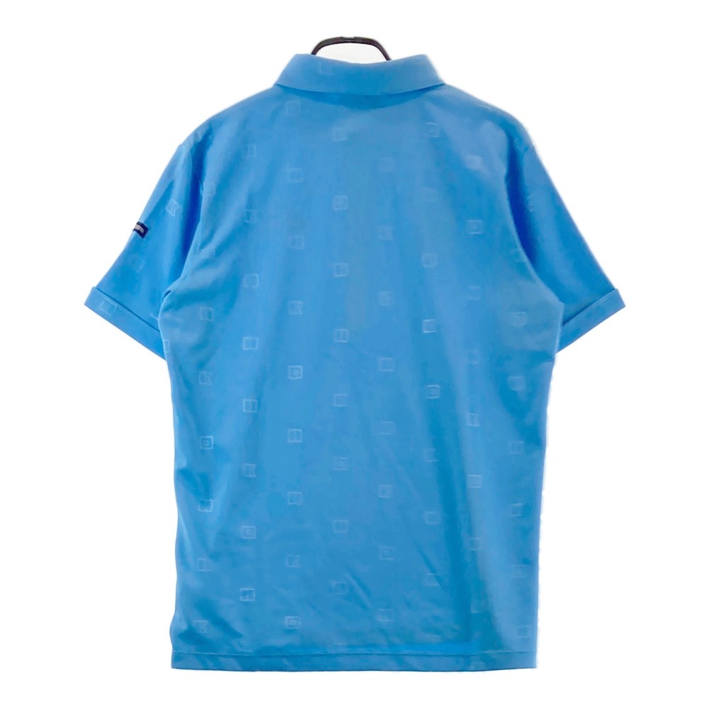 KAPPA GOLF カッパゴルフ 半袖ポロシャツ ボタンダウン 総柄 ブルー系 L 【中古】ゴルフウェア メンズ