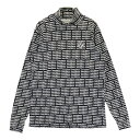 PEARLY GATES パーリーゲイツ ハイネック長袖Tシャツ ロゴ総柄 ブラック系 4 【中古】ゴルフウェア メンズ(4)