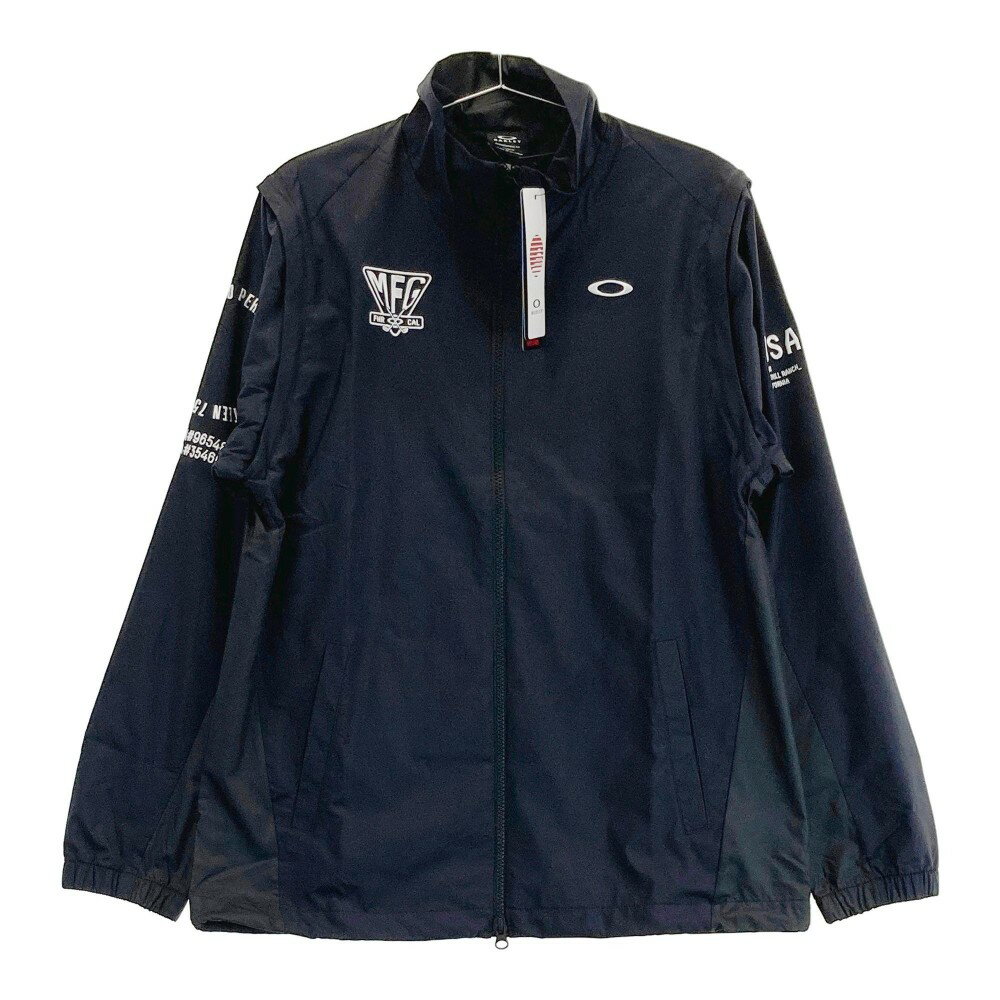 OAKLEY オークリー FOA406420/2024年モデル 裏メッシュ 2WAY ウインドジャケット ブラック系 L 【中古】ゴルフウェア メンズ