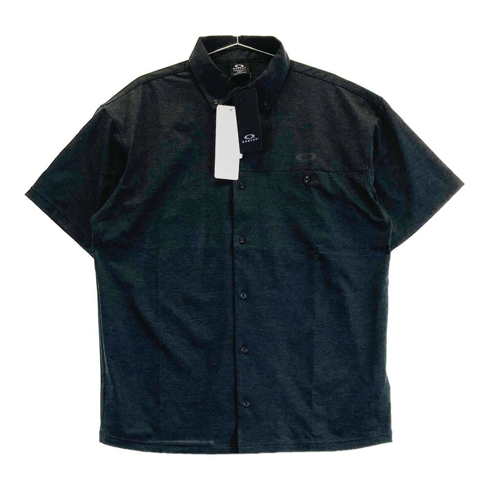 OAKLEY オークリー FOA406321/2024年モデル 半袖シャツ ボタンダウン ブラック系 L 【中古】ゴルフウェア メンズ