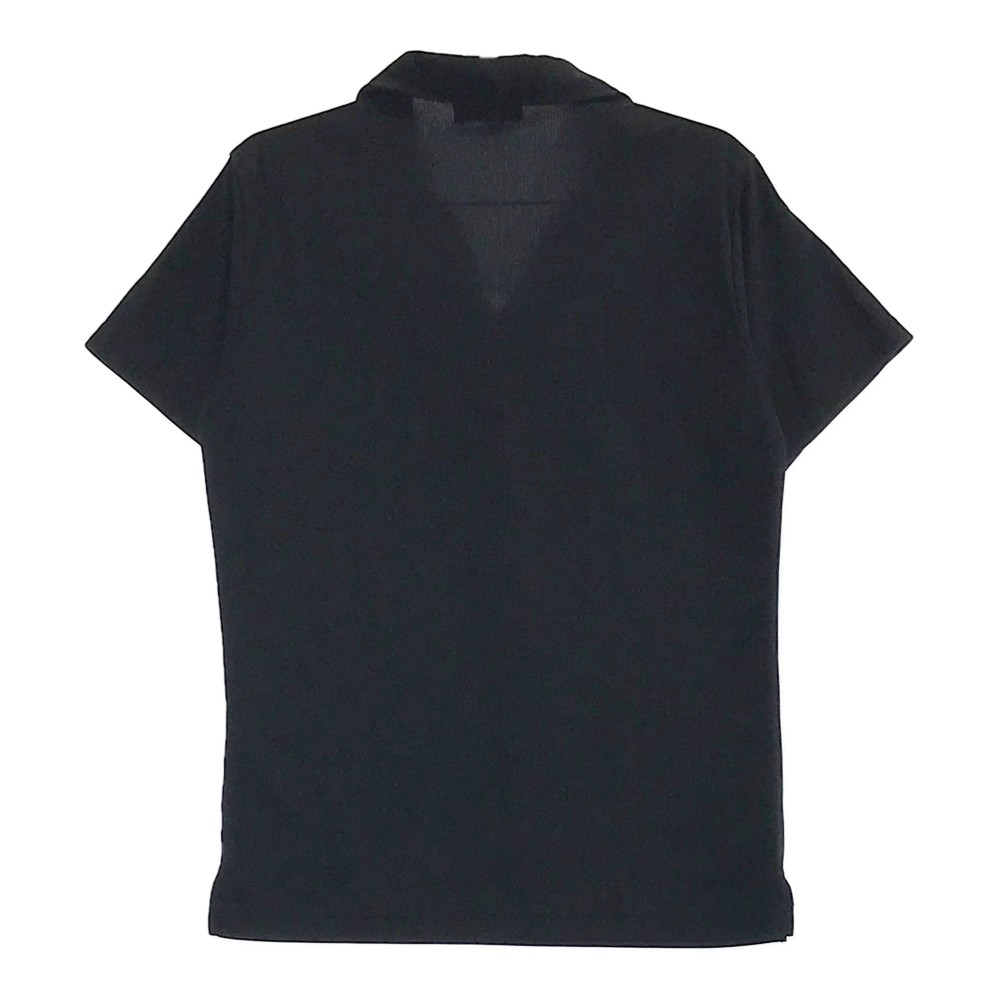 DANCE WITH DRAGON ダンスウィズドラゴン 半袖ポロシャツ スキッパー ブラック系 2 【中古】ゴルフウェア メンズ