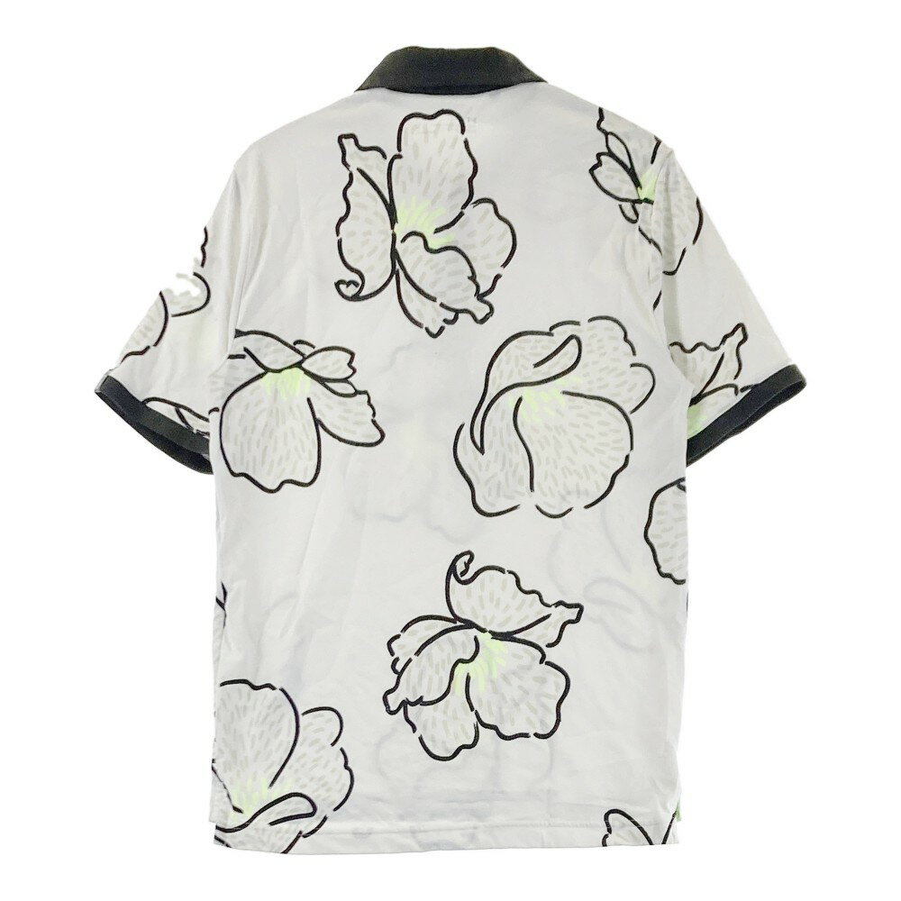 UNDER ARMOUR アンダーアーマー 1358781 半袖 ポロシャツ 花柄 ホワイト系 MD 【中古】ゴルフウェア メンズ