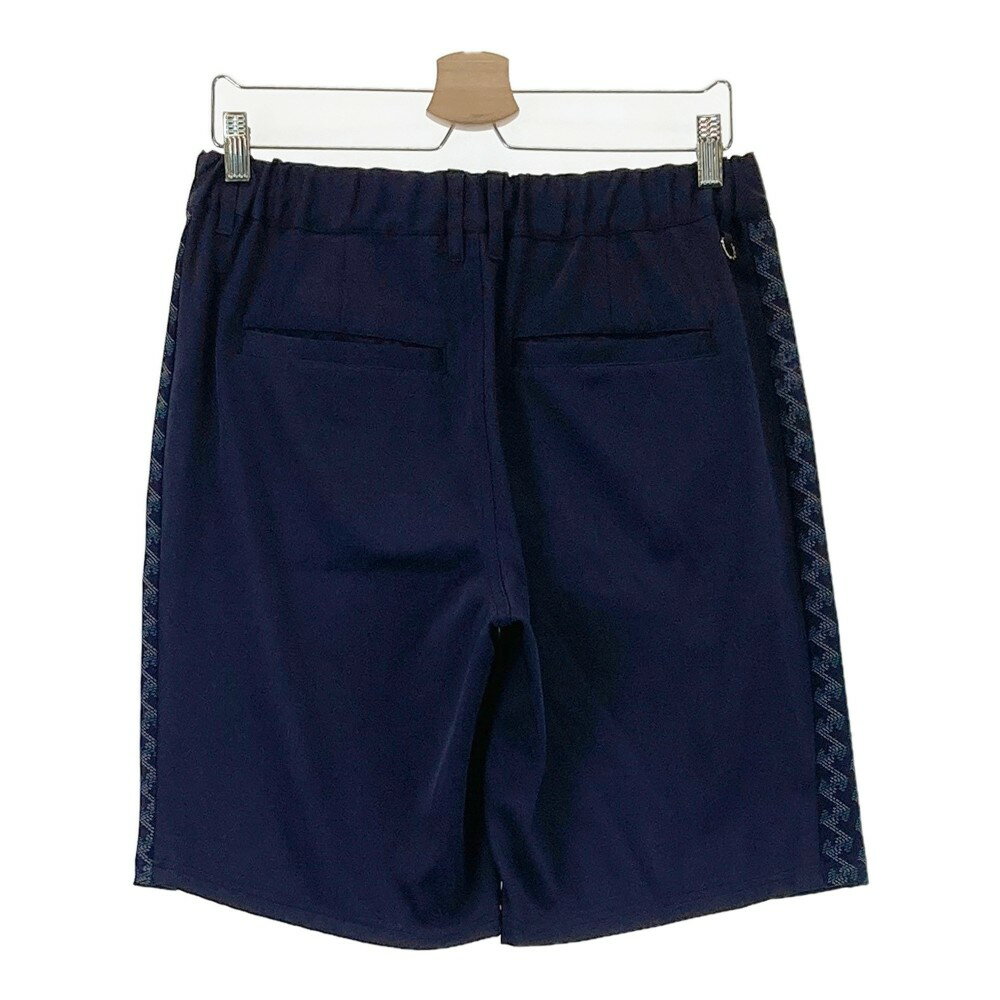 RESURRECTION レザレクション ; ストレッチ ハーフパンツ ネイビー系 L 【中古】ゴルフウェア メンズ