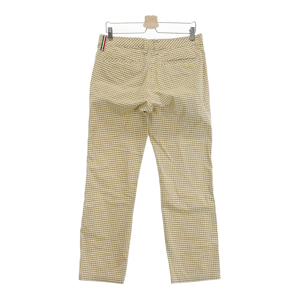 KAPPA GOLF カッパゴルフ パンツ チェック イエロー系 82 【中古】ゴルフウェア メンズ