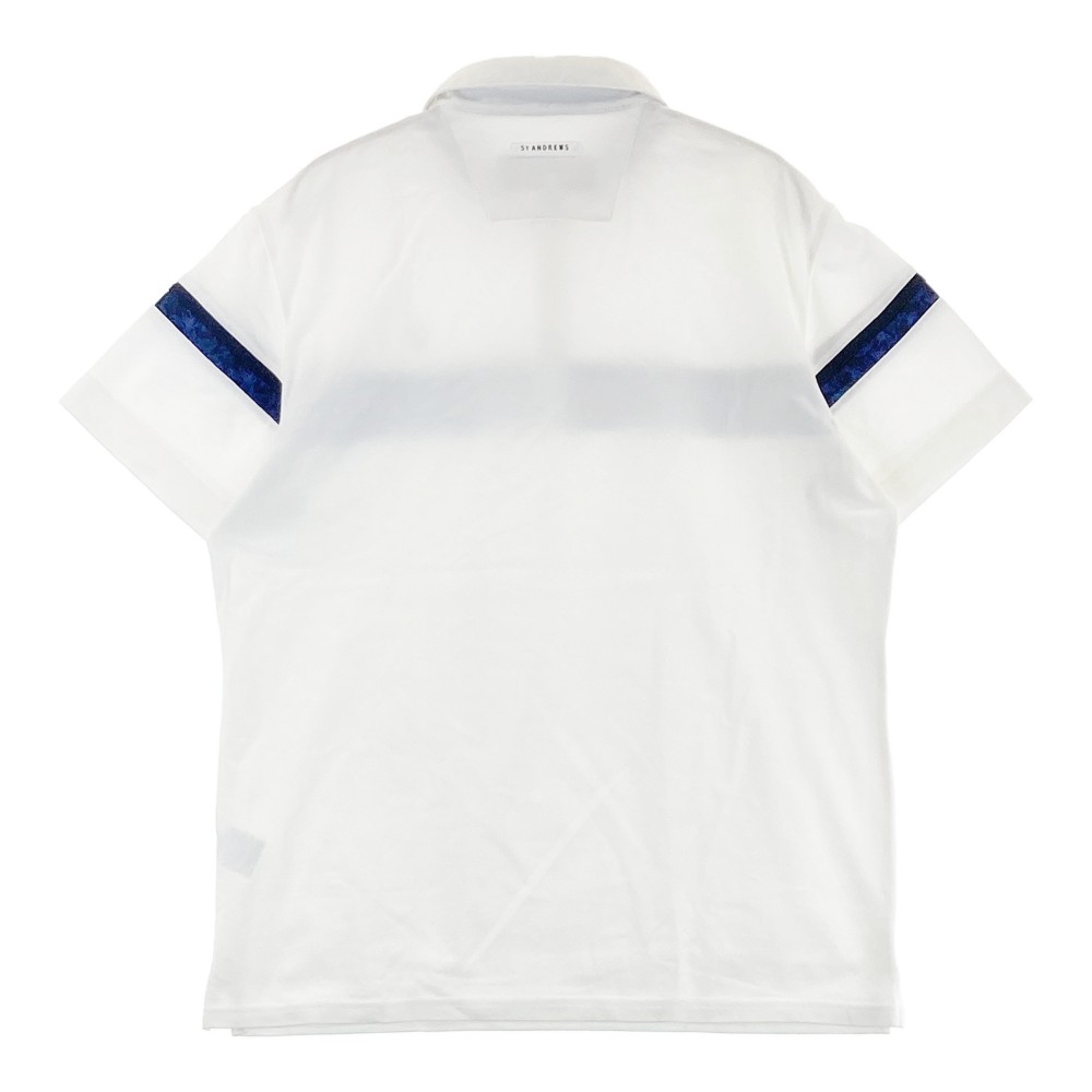 ST ANDREWS セントアンドリュース 半袖ポロシャツ ホワイト系 LL 【中古】ゴルフウェア メンズ