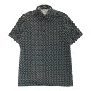 TAYLOR MADE テーラーメイド 半袖ポロシャツ ボタンダウン 総柄 グレー系 M 【中古】ゴルフウェア メンズ(4)