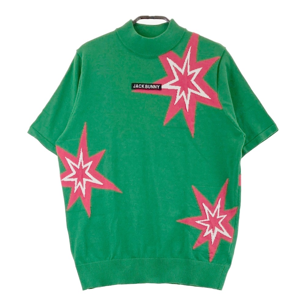 JACK BUNNY ジャックバニー 半袖ニット グリーン系 4 【中古】ゴルフウェア メンズ