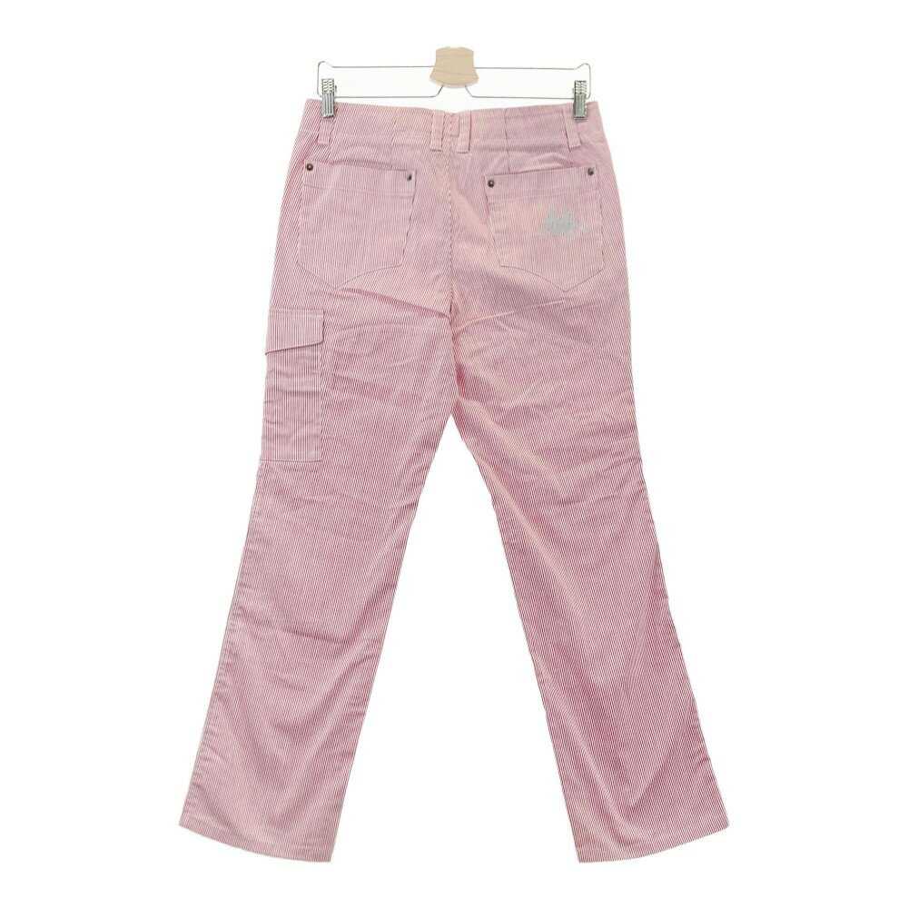 KAPPA GOLF カッパゴルフ ロングパンツ ストライプ柄 レッド系 76 【中古】ゴルフウェア メンズ