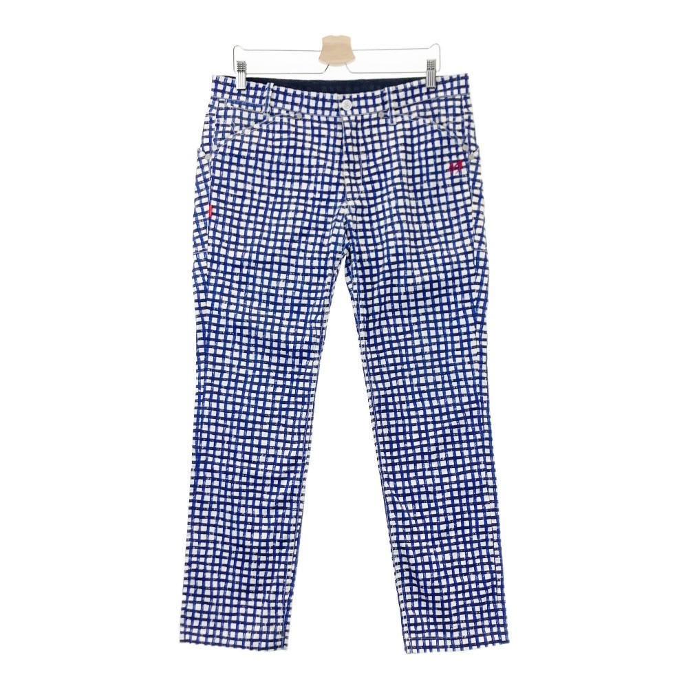 MASTER BUNNY EDITION マスターバニーエディション ロングパンツ チェック柄 ネイビー系 6 【中古】ゴルフウェア メンズ