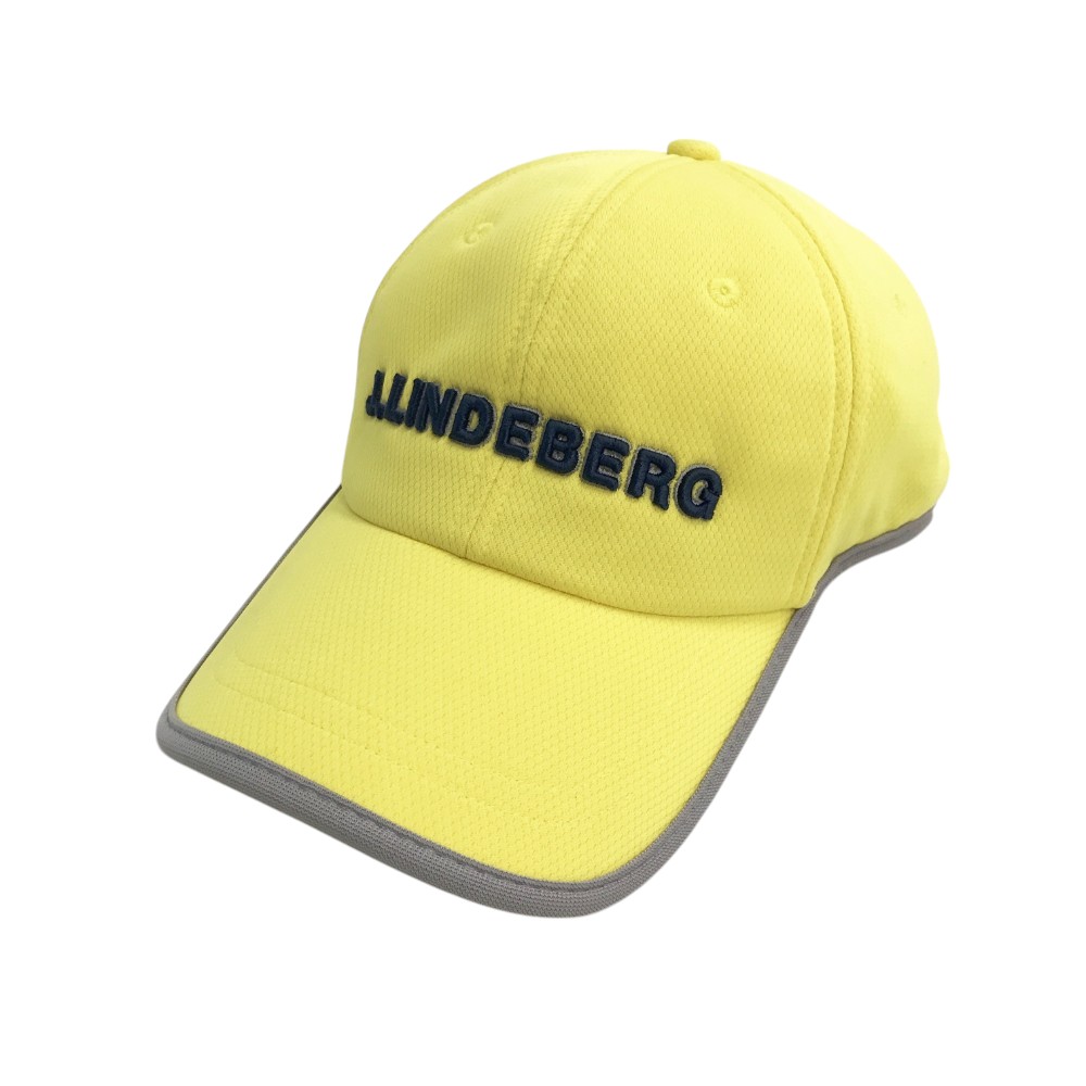 J.LINDEBERG ジェイリンドバーグ キャップ ロゴ イエロー系 57-59cm 【中古】ゴルフウェア