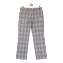 KAPPA GOLF カッパゴルフ ロングパンツ チェック柄 グレー系 82 【中古】ゴルフウェア メンズ(4)