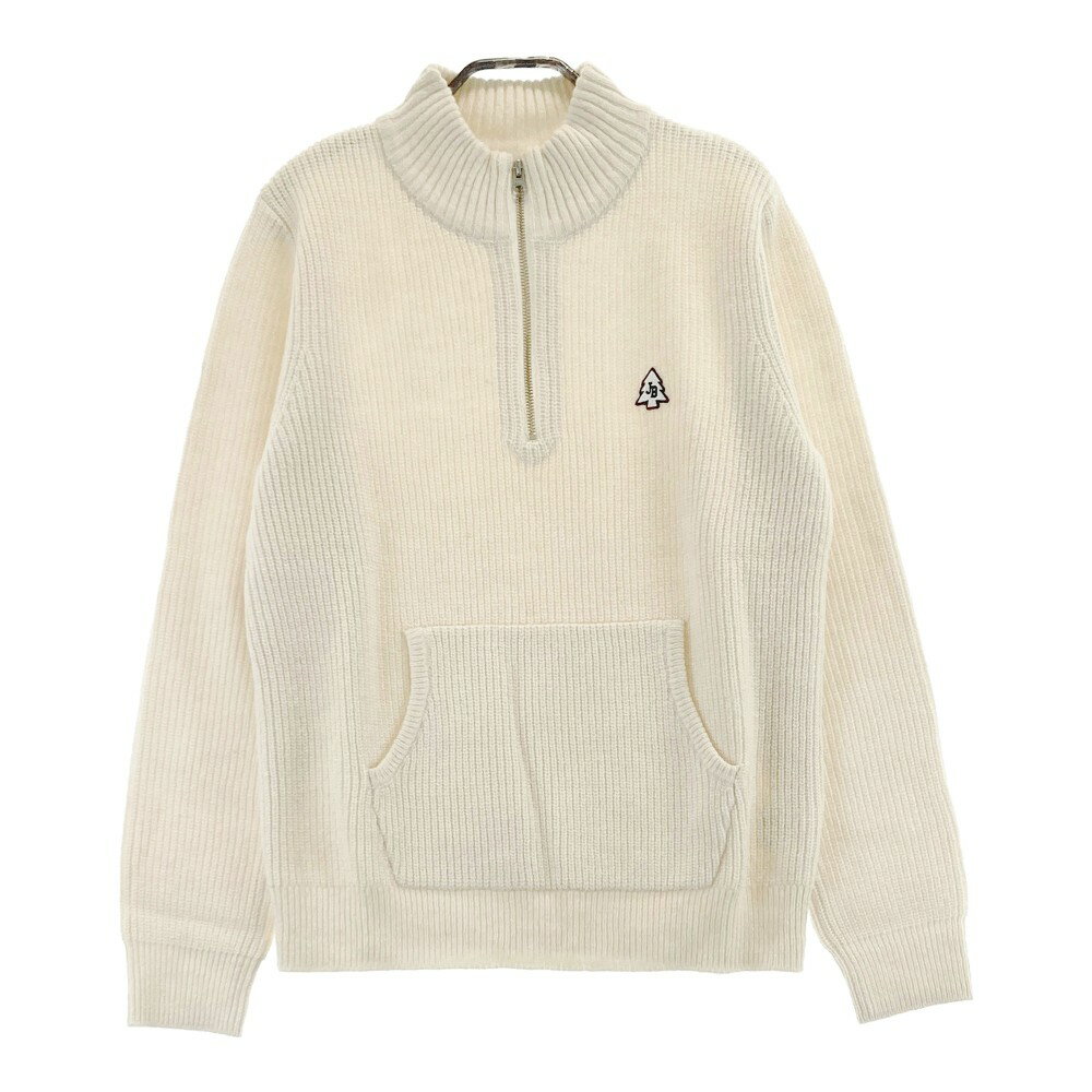 JACK BUNNY ジャックバニー ハーフジップ ニットセーター ウール混 ホワイト系 5 【中古】ゴルフウェア..