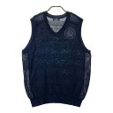 MUNSING WEAR マンシングウェア ニットベスト ネイビー系 L 【中古】ゴルフウェア メンズ