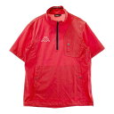 KAPPA GOLF カッパゴルフ ハーフジップ 半袖ジャケット レッド系 L 【中古】ゴルフウェア メンズ
