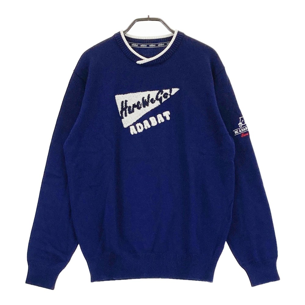 ADABAT アダバット ニットセーター ネイビー系 46 【中古】ゴルフウェア メンズ