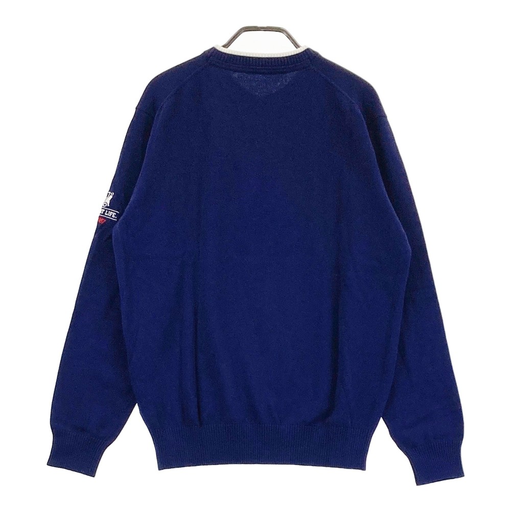 ADABAT アダバット ニットセーター ネイビー系 46 【中古】ゴルフウェア メンズ