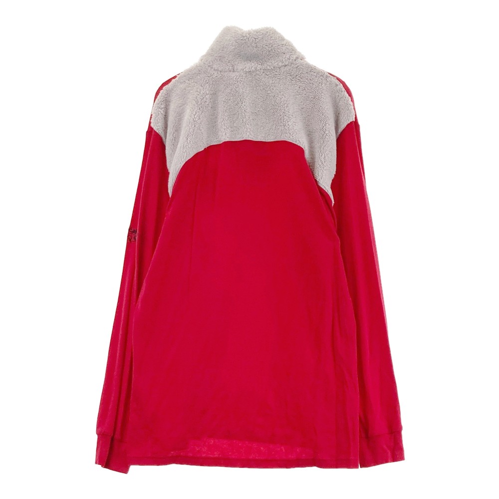 DANCE WITH DRAGON ダンスウィズドラゴン ボア切替ハーフジップ 長袖Tシャツ レッド系 4 【中古】ゴルフウェア メンズ