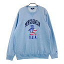 MUNSING WEAR マンシングウェア 裏地付 ニットセーター ウール混 ブルー系 LL 【中古】ゴルフウェア メンズ