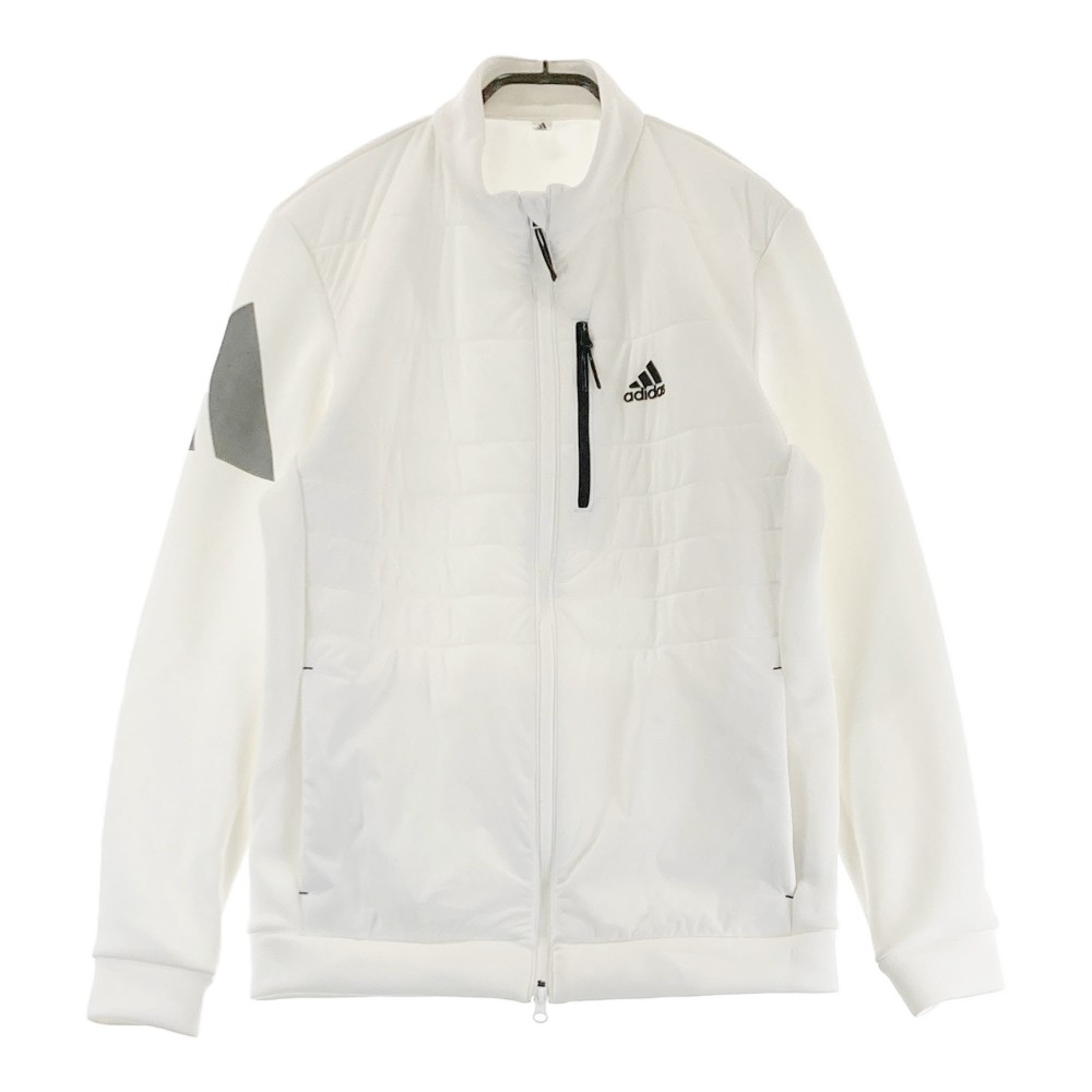 ADIDAS GOLF アディダスゴルフ 中綿切替 ダンボールニット ジャケット ホワイト系 【中古】ゴルフウェア メンズ