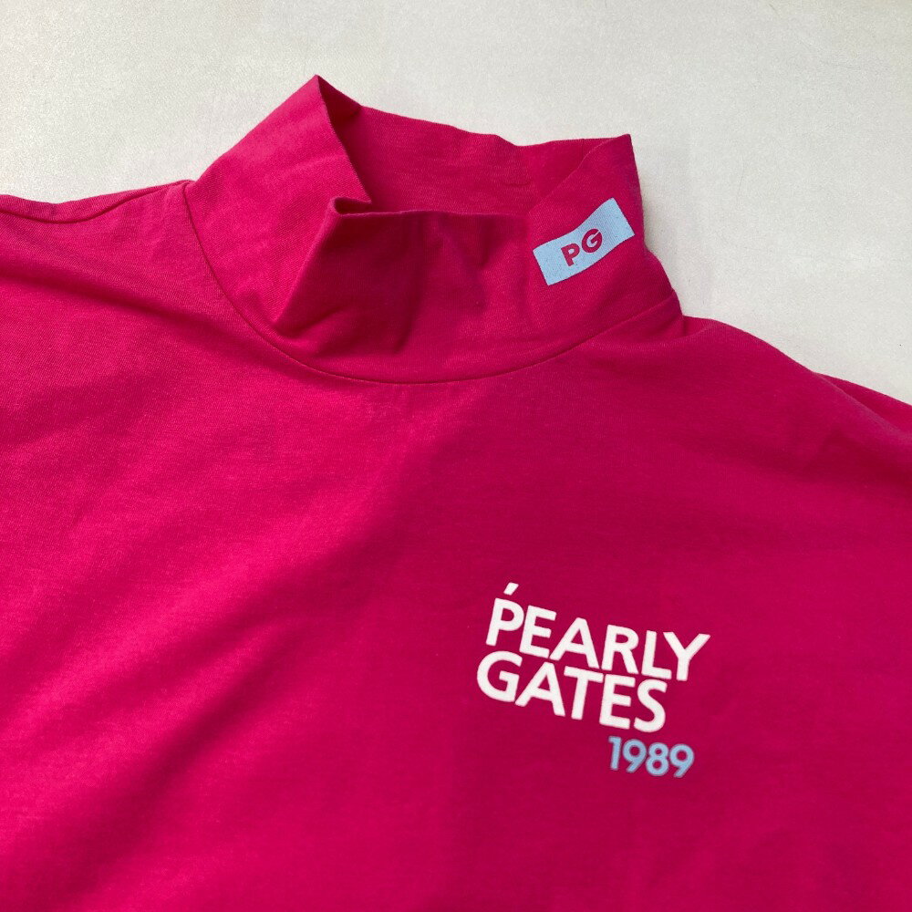 PEARLY GATES パーリーゲイツ 2024年モデル ハイネック 長袖Tシャツ バックプリン...