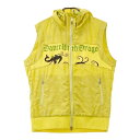 DANCE WITH DRAGON ダンスウィズドラゴン 2WAY ジップベスト カモフラ柄 イエロー系 2 【中古】ゴルフウェア メンズ