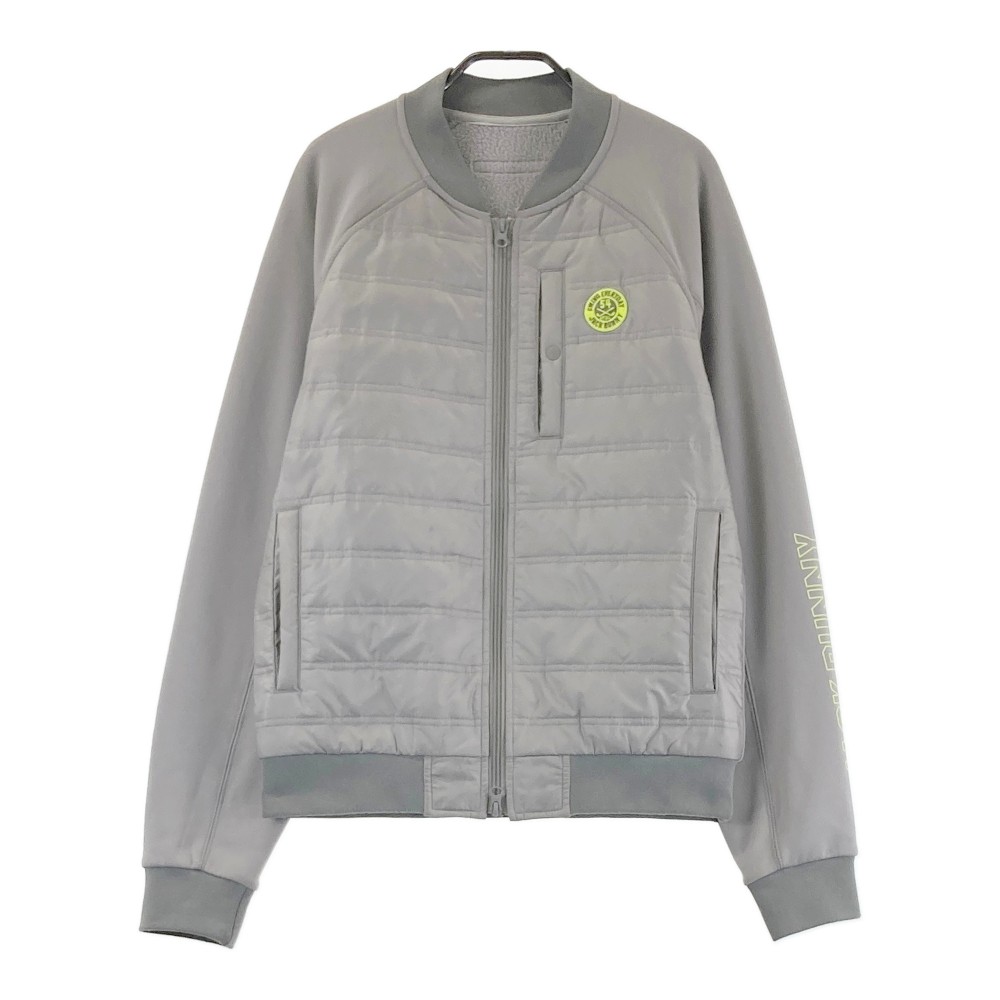 JACK BUNNY ジャックバニー 裏起毛 中綿切替 ジップジャケット グレー系 4 【中古】ゴルフウェア メンズ