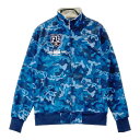 FILA GOLF フィラゴルフ 裏起毛 ジップジャケット カモフラ柄 ブルー系 L 【中古】ゴルフウェア メンズ