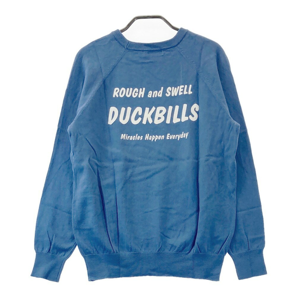 ROUGH&SWELL ラフアンドスウェル ウール ニットセーター ブルー系 M 【中古】ゴルフウェア メンズ