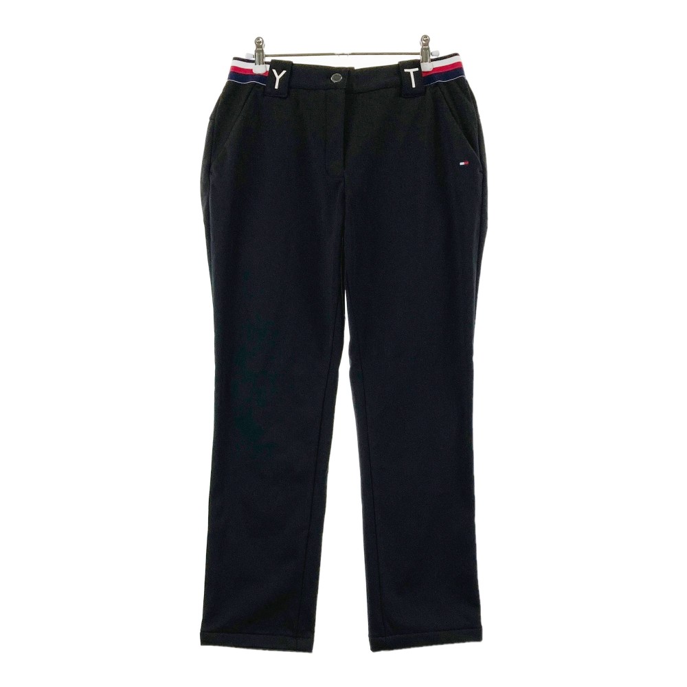 TOMMY HILFIGER GOLF トミー ヒルフィガーゴルフ 裏起毛 ロングパンツ ブラック系 L 【中古】ゴルフウェア メンズ