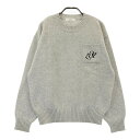 ZOY ゾーイ ウール ニットセーター ビックロゴ グレー系 1 【中古】ゴルフウェア メンズ