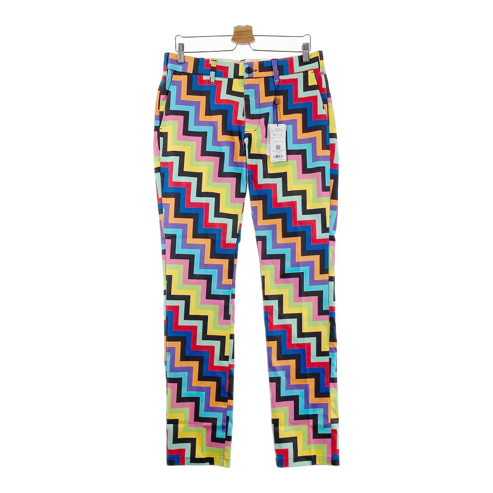 LOUD MOUTH ラウドマウス 772-330 ロングパンツ 総柄 ブルー系 L 【中古】ゴルフウェア メンズ