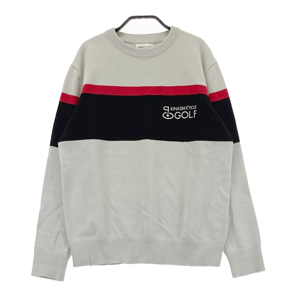 KINASHI CYCLE GOLF キナシサイクルゴルフ 長袖 ニットセーター グレー系 S 【中古】ゴルフウェア メンズ